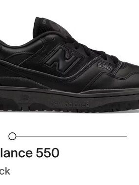 New Balance Men's 550 Leather Sneaker - Black